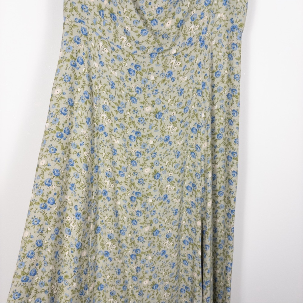 Reformation Sienne Green Floral Midi Dress - Picture 3 of 11